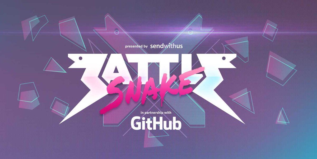 Battle snake logo on purple background